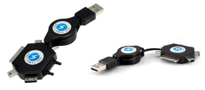 Dây sạc USB đa năng 6 đầu dây rút
