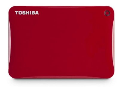 Toshiba Canvio Connect II 1TB Portable Hard Drive, Red (HDTC810XR3A1)