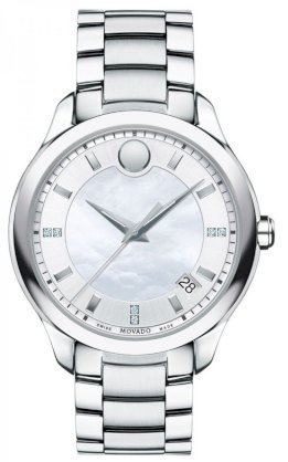MOVADO Movado Women's Swiss Bellina Diamond Accent Stainless Steel Bracelet Watch 0606978, 36mm