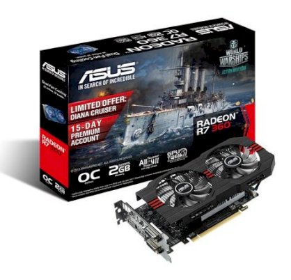 Asus R7360-OC-2GD5 (AMD Radeon R7 360, 2GB GDDR5, 128-bit, PCI Express 3.0)
