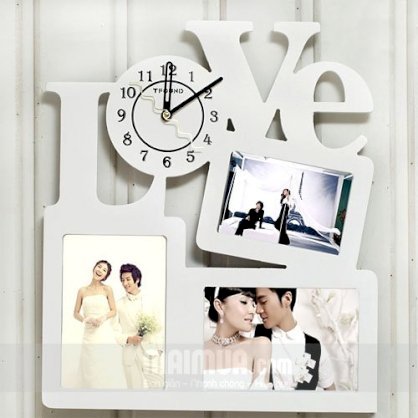 Đồng hồ khung ảnh chữ Love