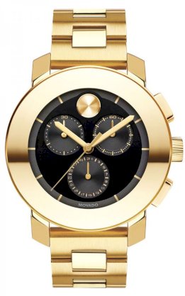 MOVADO Swiss Bold Gold Ion-Plated Stainless Steel Bracelet Watch 3600359, 38mm