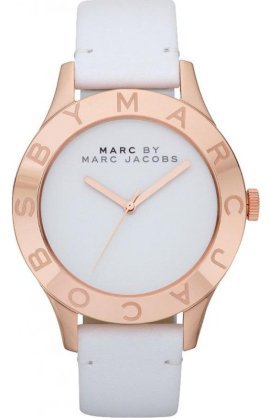 MARC JACOBS Blade Marc Jacobs Blade White Dial White Leather Unisex Watch 40mm MBM120