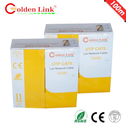 Golden Link Cáp UTP Cat 6 dây màu vàng (100m)