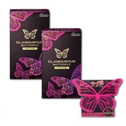 Bao cao su Jex Glamourous Butterfly Hot siêu mỏng hộp vừa