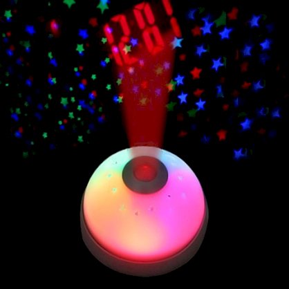 Đồng hồ đổi màu - Chiếu thời gian (LED Color Change Magic Projection Projector Alarm Clock)