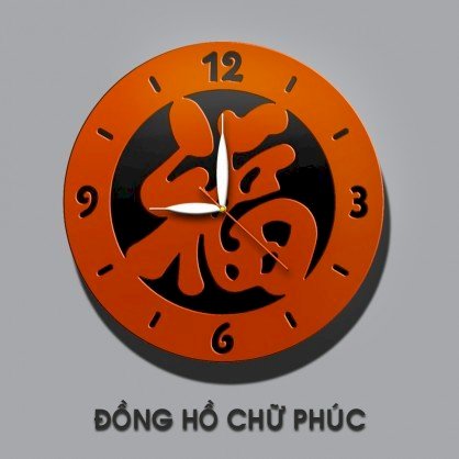 Đồng hồ phong thủy hình chữ Phúc