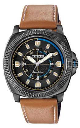 CITIZEN "Drive from Citizen" Stainless Steel Watch with Beige Leather Band 48mm  Eco-Drive E031