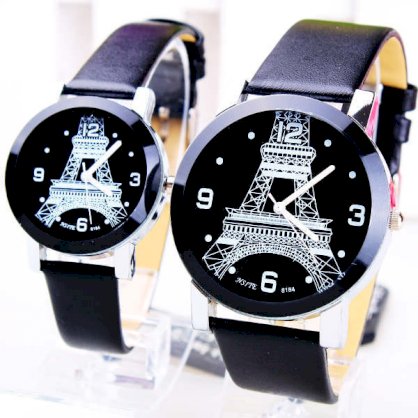 Đồng hồ cặp tháp Eiffel nghệ thuật GE020