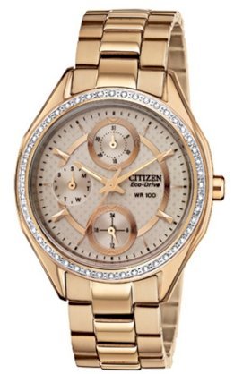 CITIZEN "Drive from Citizen" Stainless Steel and Swarovski Crystal Eco-Drive Watch 34mm Eco-Drive 8637