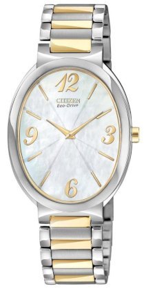 CITIZEN Citizen® Two Tone with Mother-of-Pearl Dial Women's Allura Eco-Drive Watch 30mm