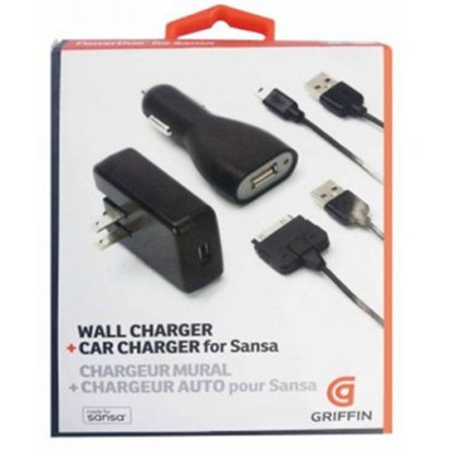 Bộ sạc xe hơi dành cho Sansa Griffin home Wall Car Charger Mini USB Sync cable