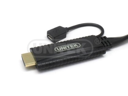 Cáp chuyển đổi HDMI to VGA dây dẹt 1.5m Unitek Y-5303. Hỗ trợ Video full HD1080p