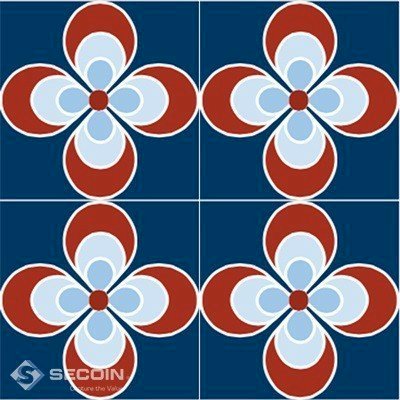 Gạch bông Secoin Springtime Blossom (Hale Navy, S5.4, S5.8, S4.0, S1.0)