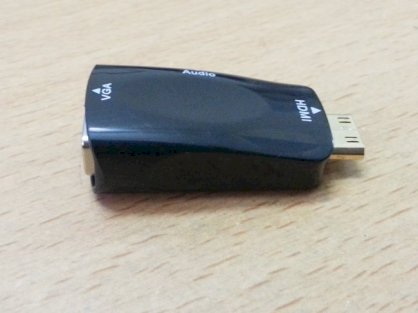 Đầu chuyển đổi Mini HDMI to VGA+Audio dùng cho máy tính bảng, laptop
