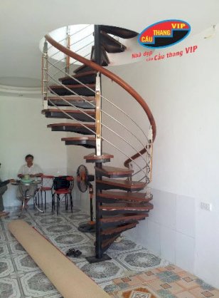 Cầu thang Vip gỗ inox VIP-GIN02