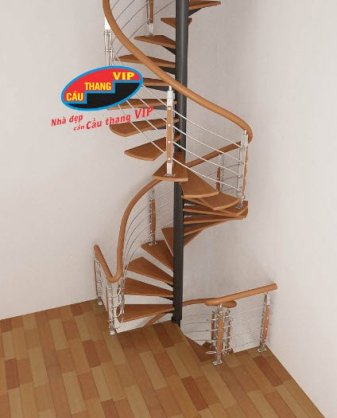 Cầu thang Vip gỗ inox VIP-GIN16