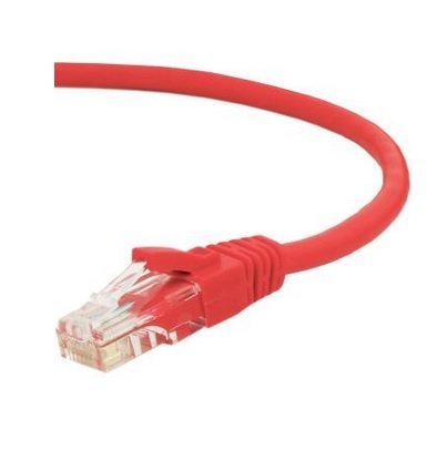 AMP Category 6 Cable Assembly Unshielded RJ45-RJ45 SL 2.13m 1859249-7 (Red)