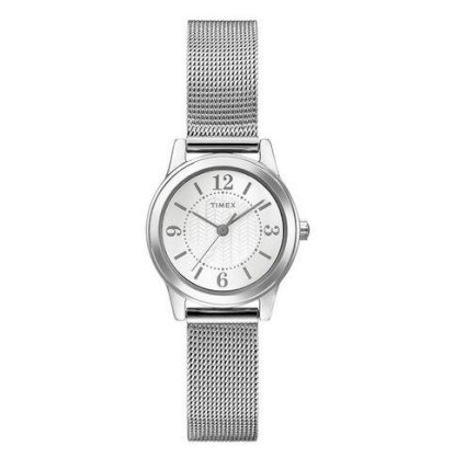 Timex - Đồng hồ thời trang nữ dây kim loại Elevated Classics Simple (Mạ Bạc) T2P457