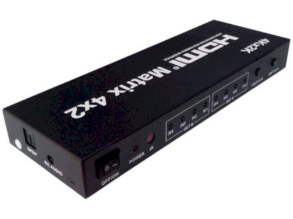 Ma trận HDMI 4x2 Port, có điều khiển lựa chọn nguồn vào BG-HDMX4x2-V1.4 (#2500)