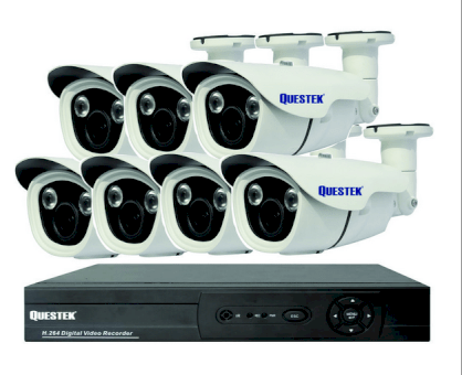 Trọn bộ 7 camera quan sát Questek trung cấp