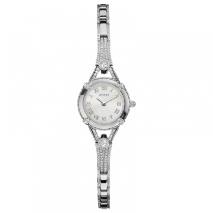 Đồng hồ nữ Guess U0135L1 Petite Vintage-Inspired Crystal-Accented Silver-Tone