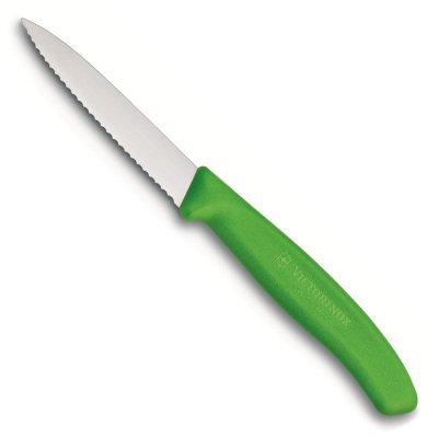 Dao cắt rau củ Victorinox lưỡi răng cưa dài 8cm màu xanh lá - 6.7636.L114
