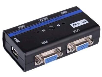 Auto USB+VGA KVM Switch 2Port chuyển mạch tự động 2 CPU ra 1 màn hình MT-VIKI MT-262KL