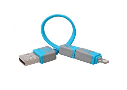 Cáp USB 2 in 1 cho iPhone 5 Dtech DT-M005