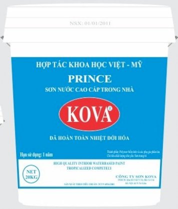 Sơn nước trong nhà trắng Kova prince 25kg