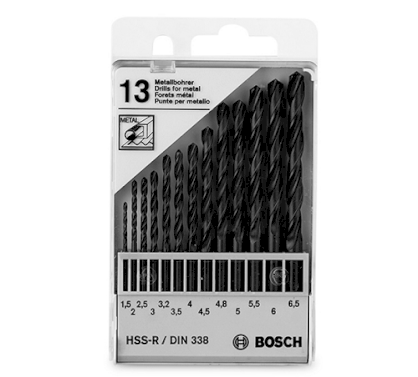 Bộ mũi khoan Bosch HSS-R 13 mũi (1.5 - 6.5mm)