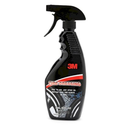 Chai xịt chăm sóc lốp phục hồi cao su - 3M Tire Dressing PN39042LT 400ml (Đen)