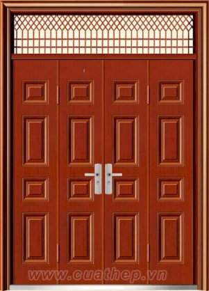Cửa thép vân gỗ 4 cánh GuangYi Doors MD5004-M1