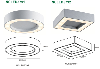 Đèn Led ốp trần NVC NCLED5792 - 25W/6000K