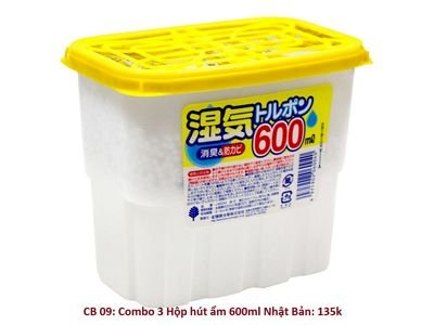 COMBO: 3 Hộp hút ẩm 600ml hàng Nhật