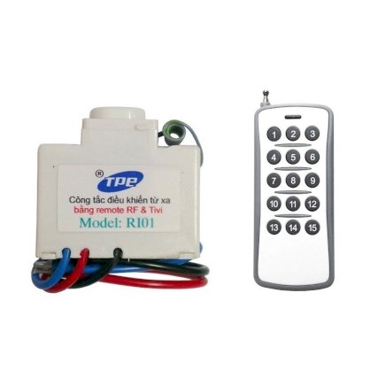 Bộ công tắc điều khiển từ xa IR + RF TPE RI01 + Remote RF R3.1