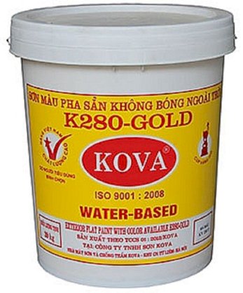 Sơn màu pha sẵn ngoài trời màu đậm Kova  K280 Gold 20Kg