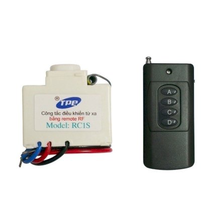 Bộ công tắc điều khiển từ xa sóng RF TPE RC1S + Remote tầm xa 1000m R4.1