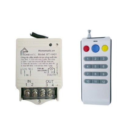 Bộ công tắc điều khiển từ xa công suất lớn HOMEMATIC WT-HA01 + Remote 15 nút R3.3