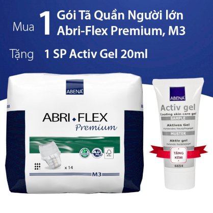 Tã quần người lớn Abri-Flex Premium, M3 + Tặng 1 Tuýp Active Gel 20ml