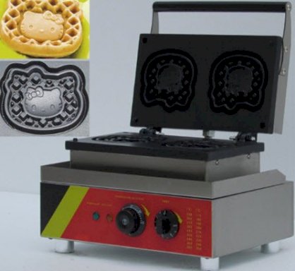 Máy làm bánh Waffle mèo Hello Kitty