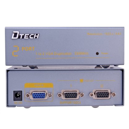 Bộ chia VGA 1 to 2 350MHz Dtech DT-7352