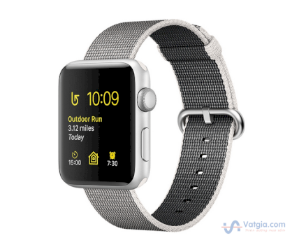 Đồng hồ thông minh Apple Watch Series 2 Sport 38mm Silver Aluminum Case with Pearl Woven Nylon