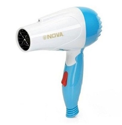 Máy sấy tóc tiện lợi Nova NV-1290 ( Trắng phối xanh )
