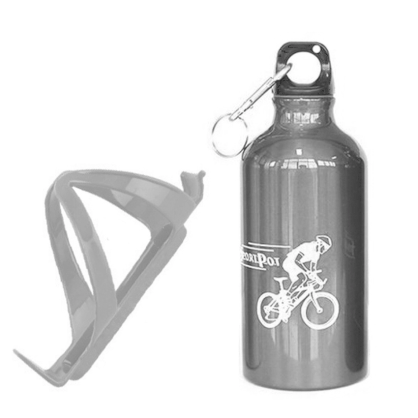 Bình nước xe đạp inox 750ml cá nhân Sport có hộp (Xám)
