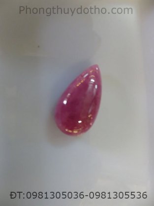 Mặt đá Ruby Hồng KT 2,5 x 1,4 cm nặng 5,32 g