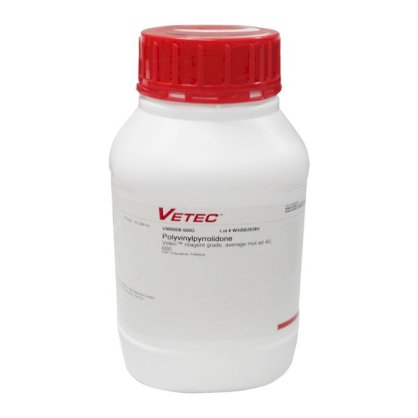 Polyvinylpyrrolidone Vetec™ reagent grade, average mol wt 40,000 Sigma-Aldrich 9003-39-8