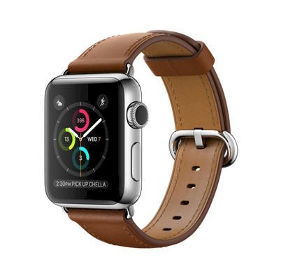 Đồng hồ thông minh Apple Watch Series 2 38mm Stainless Steel Case with Saddle Brown Classic Buckle