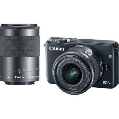 Canon EOS M10 (EF-M 15-45mm F3.5-6.3 IS STM, EF-M 55-200mm F4.5-6.3 IS STM) Lens kit Black