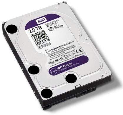 Western Digital Caviar Purple - 2TB - IntelliPower - 64MB cache - Sata 6 Gb/s (WD20PURX)